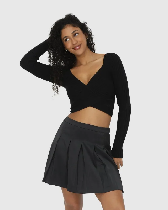 Weekend Savings Extravaganza Palm Breeze Tennis Skort - Black