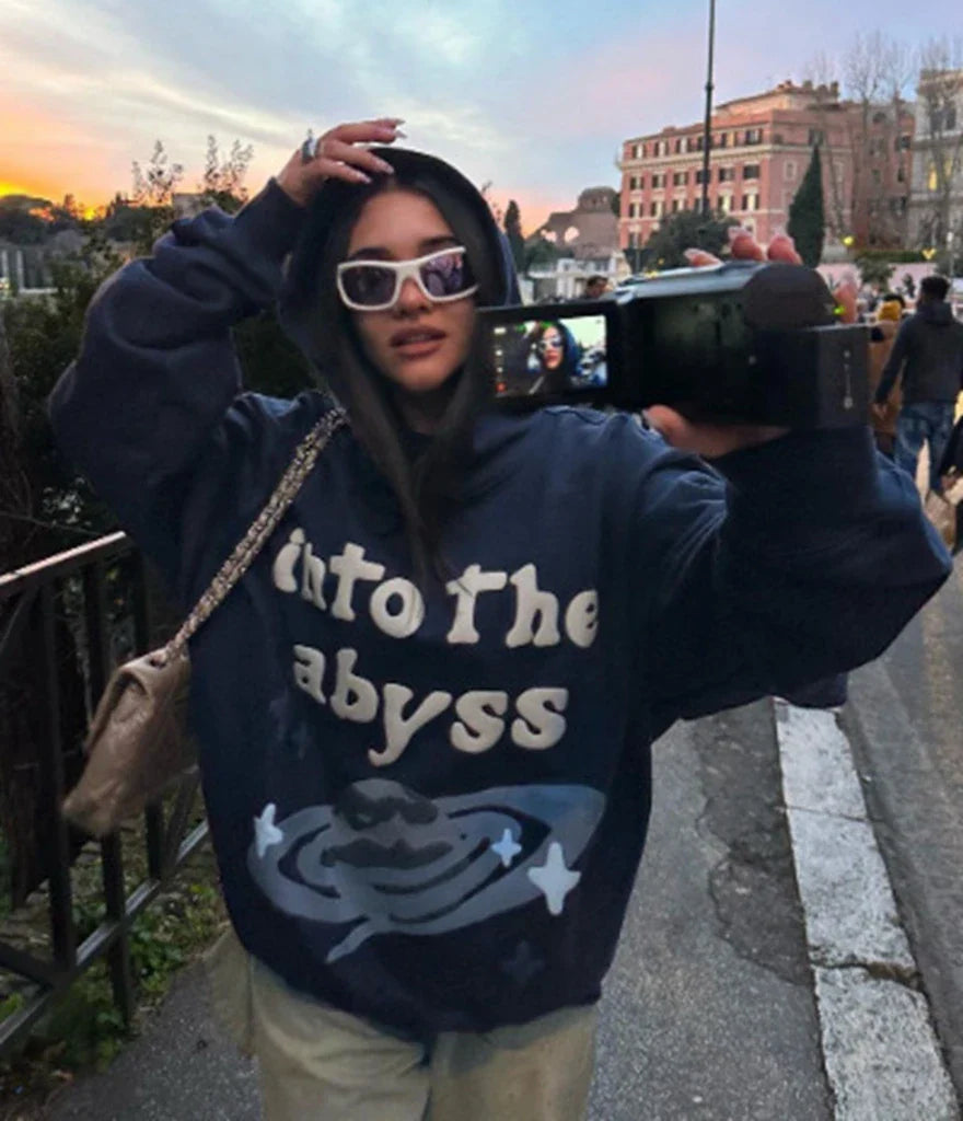 Super Sale Dark Gothic Retro Hooded Grunge 3D Print Hoody