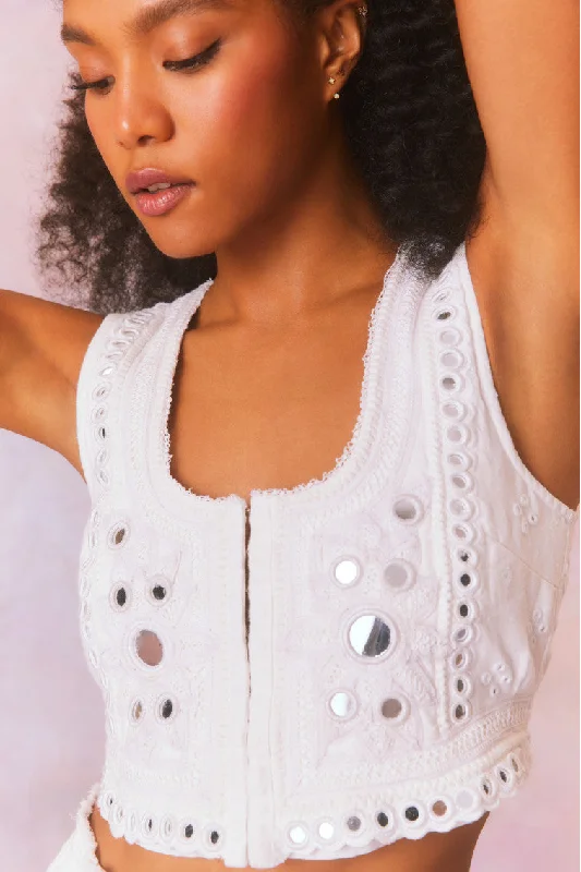 Holiday Sale Cayman Embellished Bustier Top