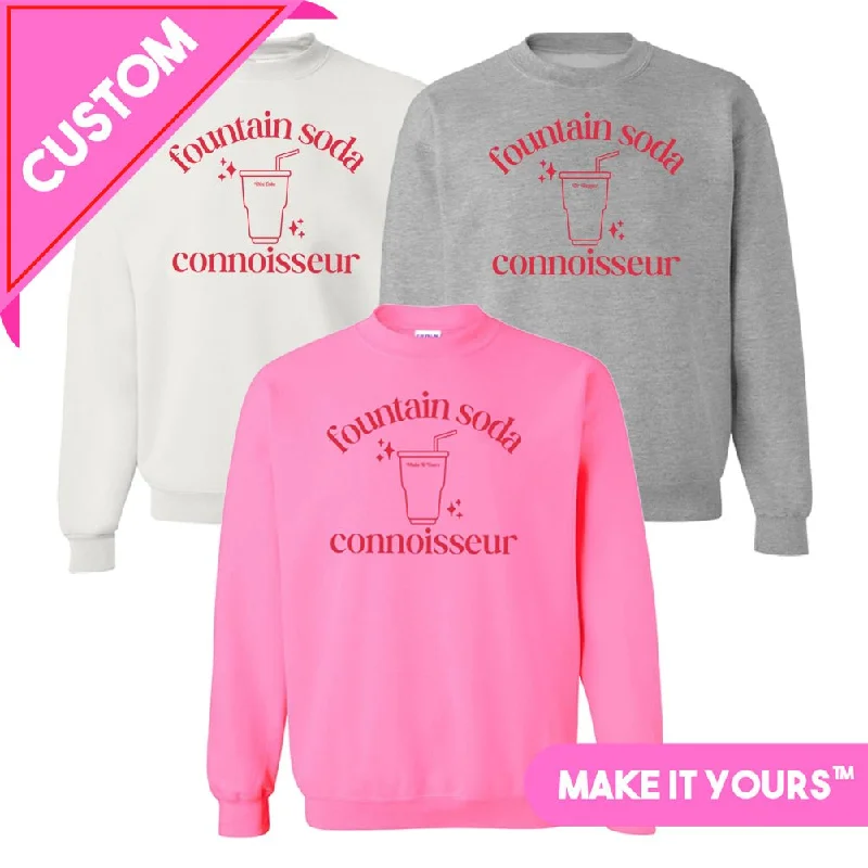 Unmissable Offer Make It Yours™ 'Fountain Soda Connoisseur' Crewneck Sweatshirt