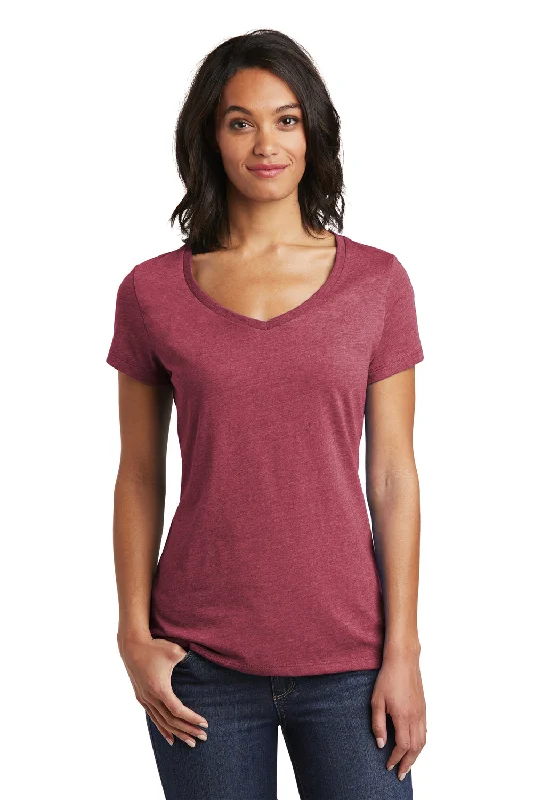 Online Exclusive District Womens Very Important Short Sleeve V-Neck T-Shirt - Heather Cardinal Red Online Exclusive District Womens Very Important Short Sleeve V-Neck T-Shirt - Heather Cardinal Red