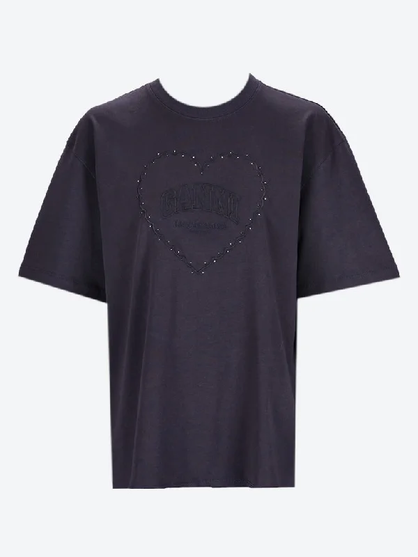 Weekend Specials You Can't Miss Drop shoulder heart t-shirt
