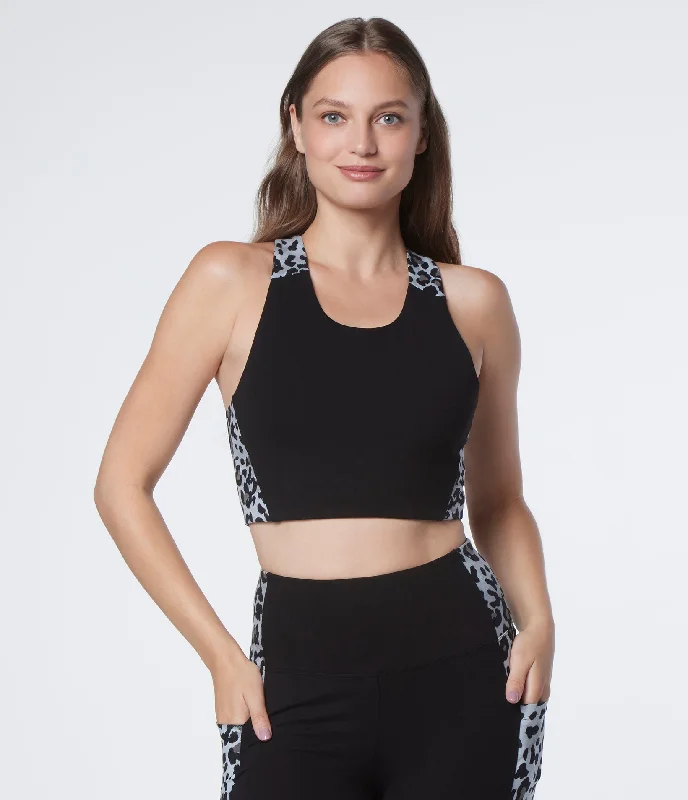 Final Clearance Spliced Printed Crop Tank