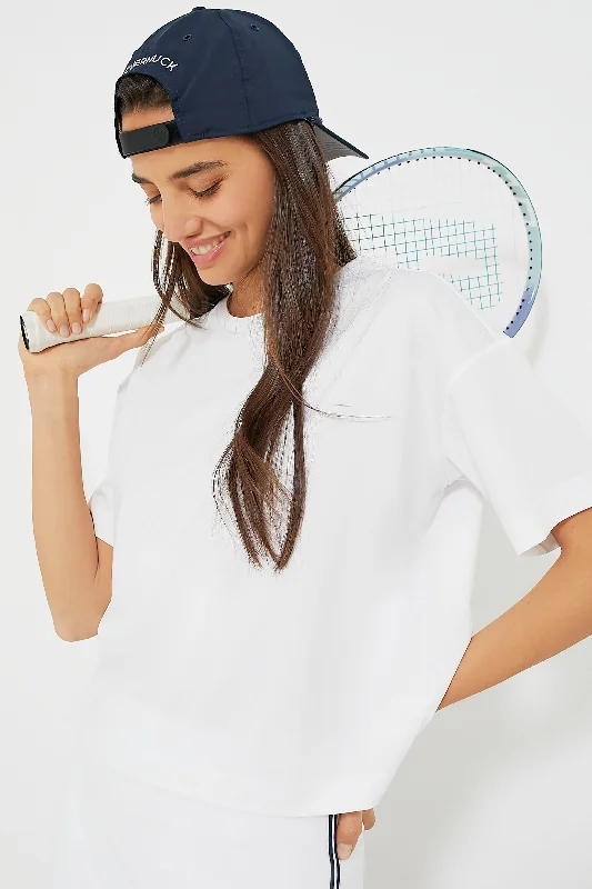 Low Prices White Cropped Ryan Boyfriend Tee