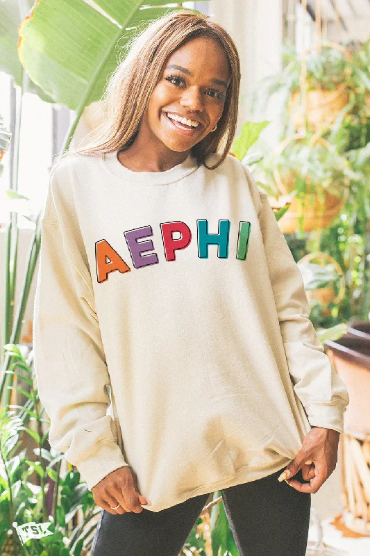 Price Meltdown Alpha Epsilon Phi Stencil Crewneck