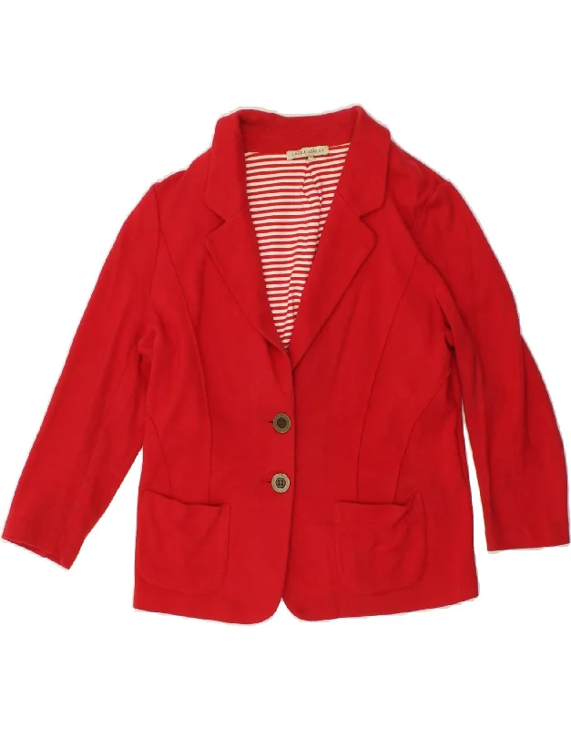 Unbeatable Prices LAURA ASHLEY Womens 2 Button Blazer Jacket UK 16 Large  Red Cotton