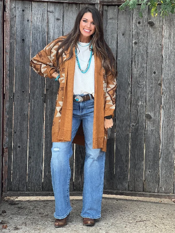 Daily Special Camel Aztec Cardigan