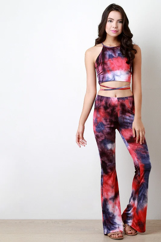 Weekend Specials to Celebrate Splashed Tie Dye Strappy Halter Top