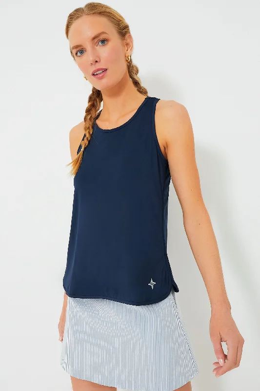 Seasonal Sale Navy Cane Racerback Ellen Tank