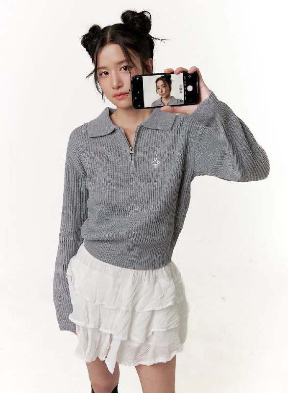 Overstock Knit Half-Zip Pullover ON404