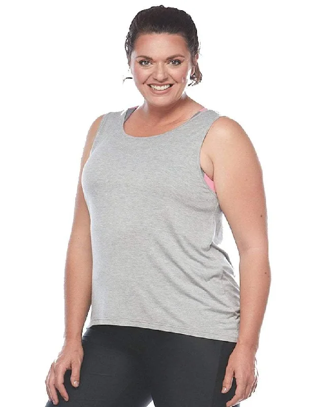 Weekend Discounts to Snag Lace Back Tank - Grey