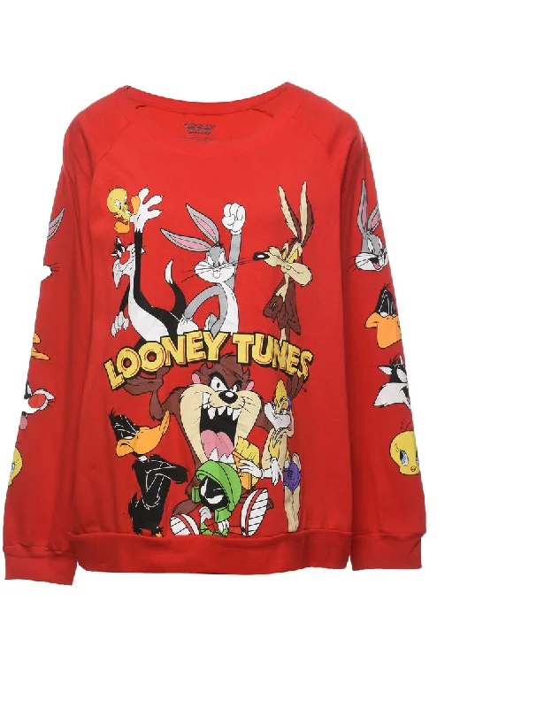 Price Reduction Looney Tunes Printed Sweatshirt - XXL