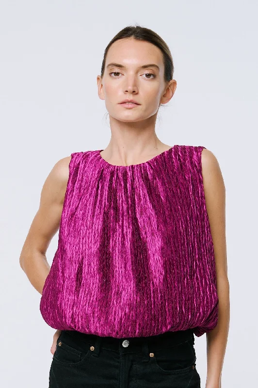 Season Finale Sale Pleated Bubble Top