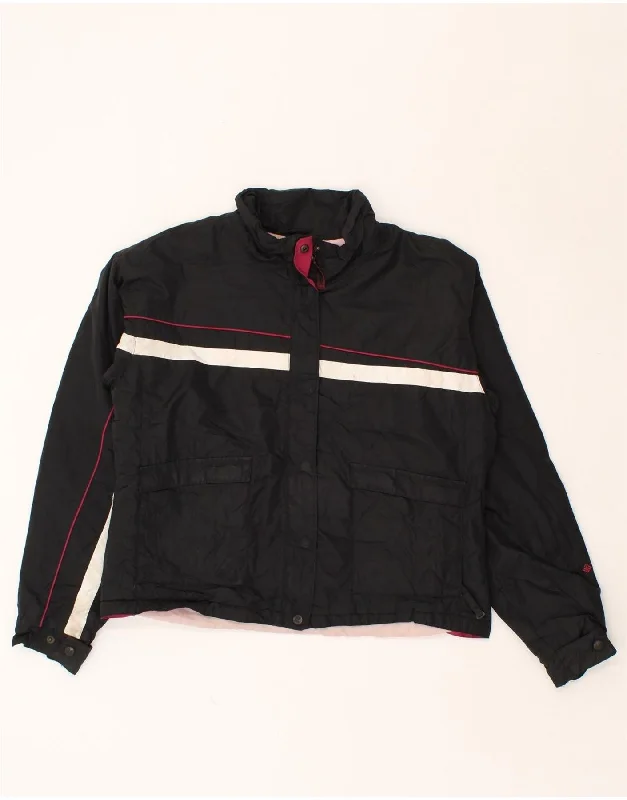 Shop and Save COLUMBIA Womens Windbreaker Jacket UK 18 XL Black Nylon
