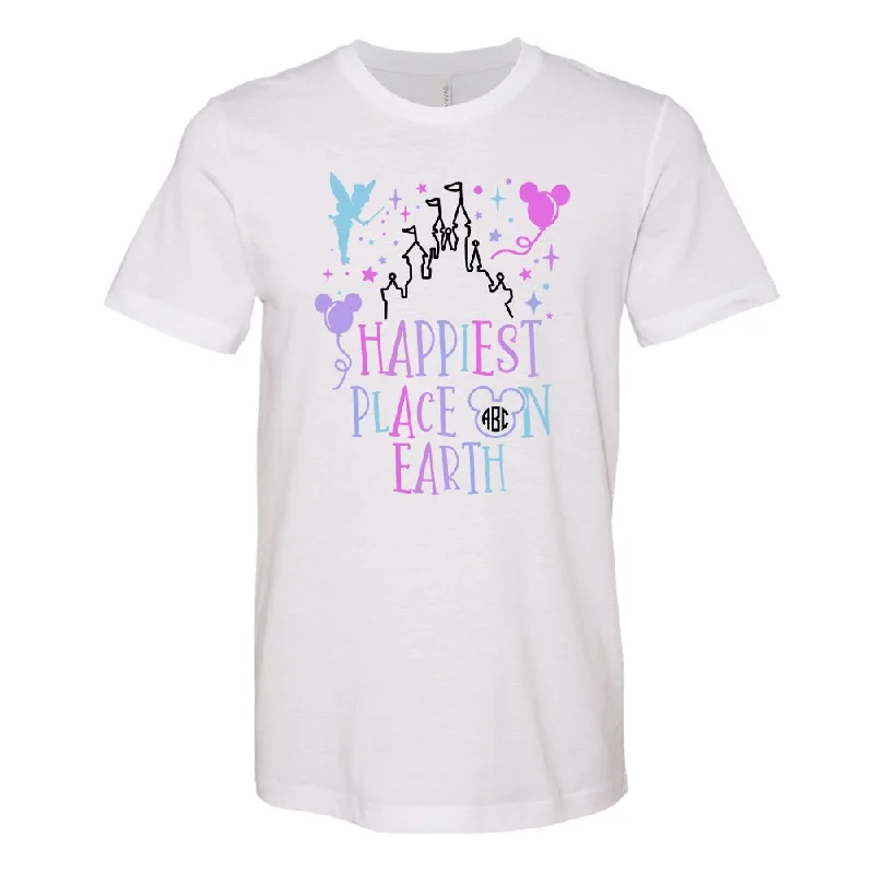 Weekend Bargains to Celebrate Monogrammed 'Happiest Place On Earth' Premium T-Shirt
