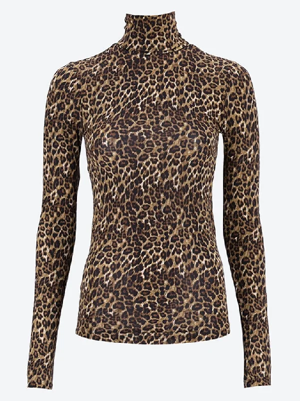 Act Now Joyela leopard long sleeve top