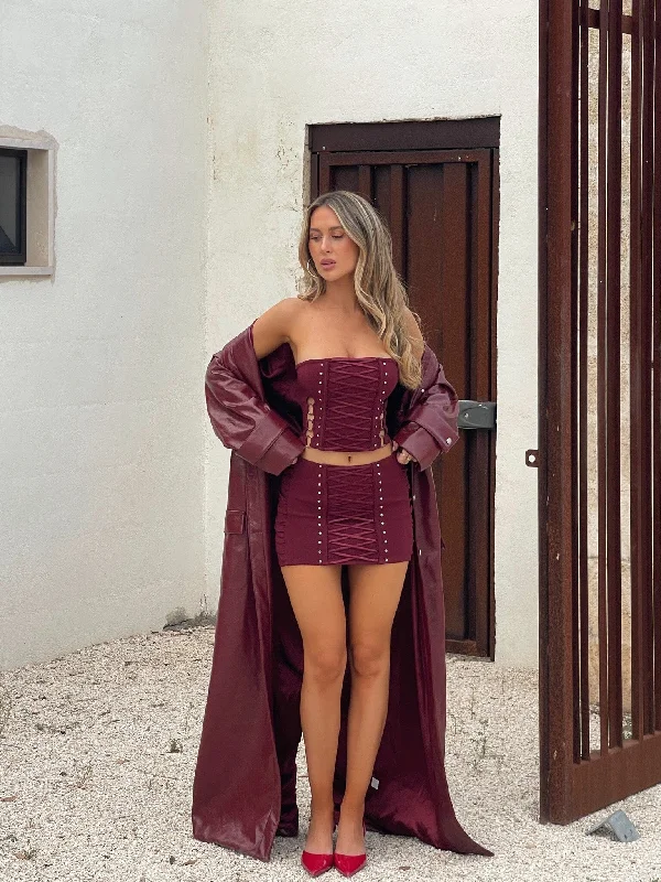 Weekend Deals That Sizzle MARTINE TOP BURGUNDY