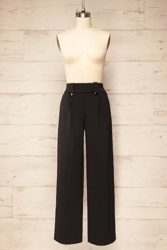 Reduced Prices Clovelly Black | Straight-Leg Pants w/ Pockets