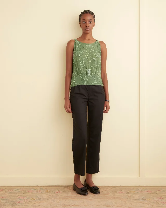 Limited Time Discount Beaded Myrtle Shirt - Green