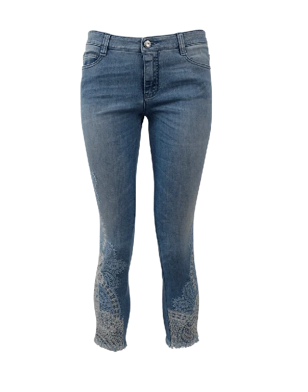Can't Miss Lace Bottom Denim