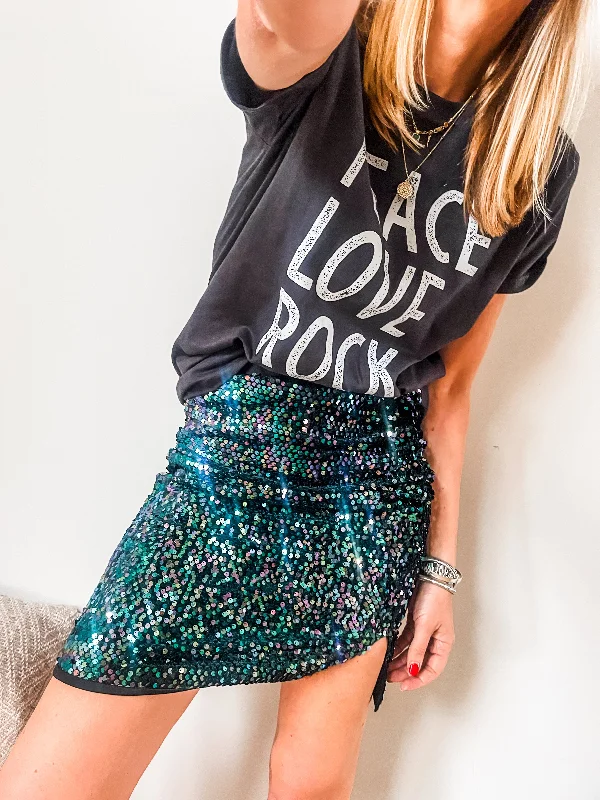 Instant Discount JERSEY by MOO BOU Peace Love Rock & Roll T-Shirt