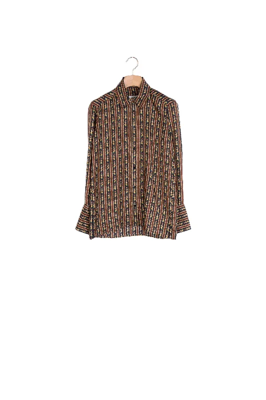 The Best Prices Chemise fluide à  imprimé fleurs rayures