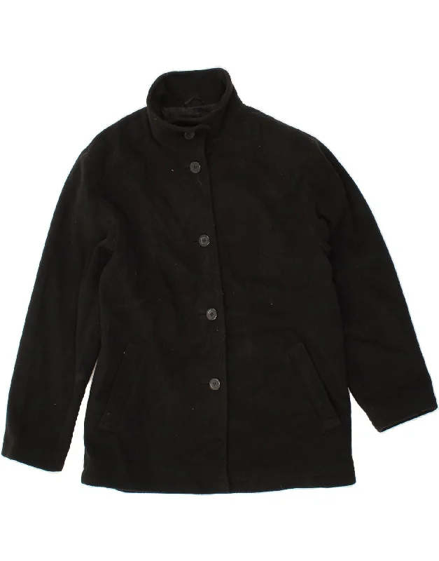 Weekend Offers That Shine LONDON FOG Womens Fleece Overcoat UK 12 Medium Black Polyester