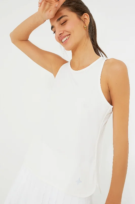 Daily Deals White Cane Ellen Racerback Tank
