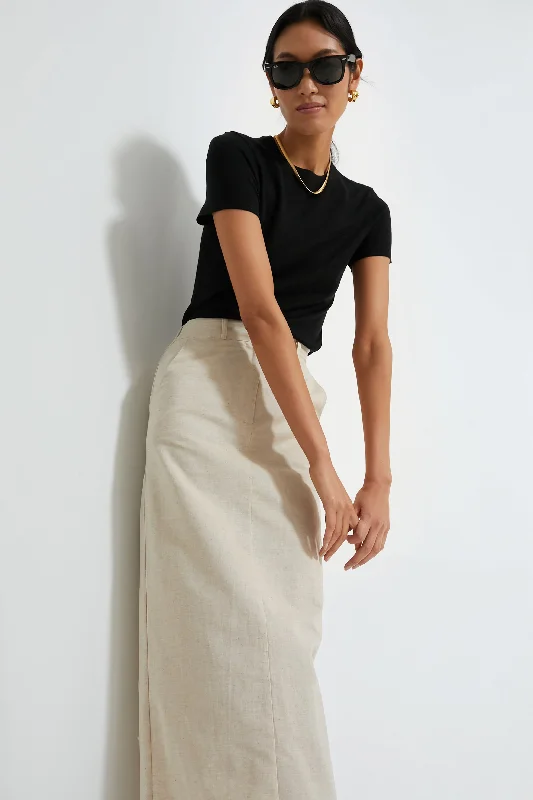 Limited Time Offer Black Cashmere Silk Blend Katie Tee