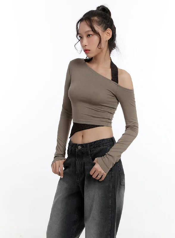 Savings Galore Solid Twist Crop Tee CN420