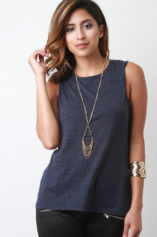 Price Meltdown Surplice Back Trapeze Tank Top