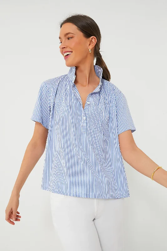 Massive Deals Blue and White Stripe Finn Popover