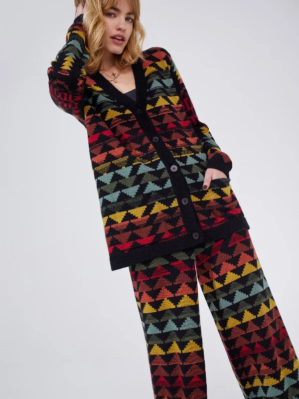 Limited Time Marley Cotton Merino Jacquard V Neck Cardigan