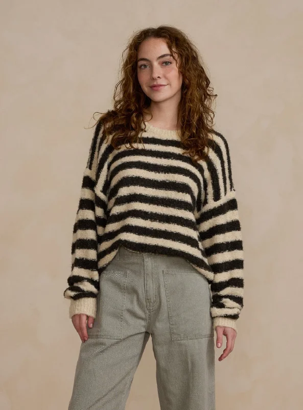Weekend Savings Bonanza The Aspen Sweater by Rylee + Cru - Fuzzy Stripe