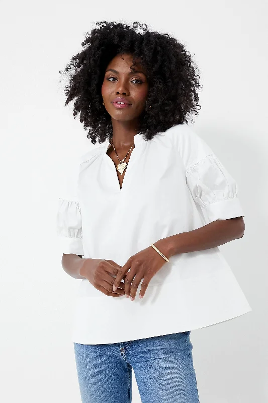 Weekend Deals That Please White Ruthie Blouse