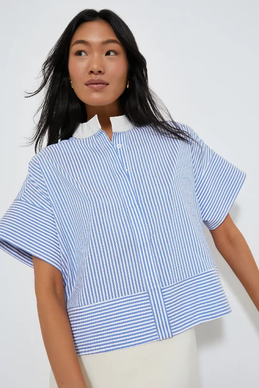 Weekend Deals You Can't Resist Blue Stripe Sofia Shirt