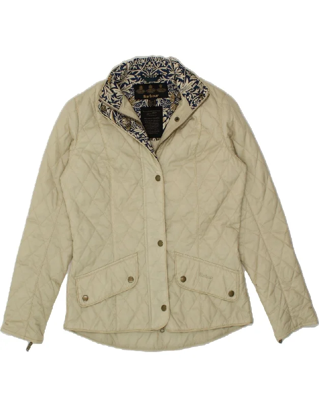 Unbeatable Prices BARBOUR Womens Quilted Jacket UK 12 Medium Beige
