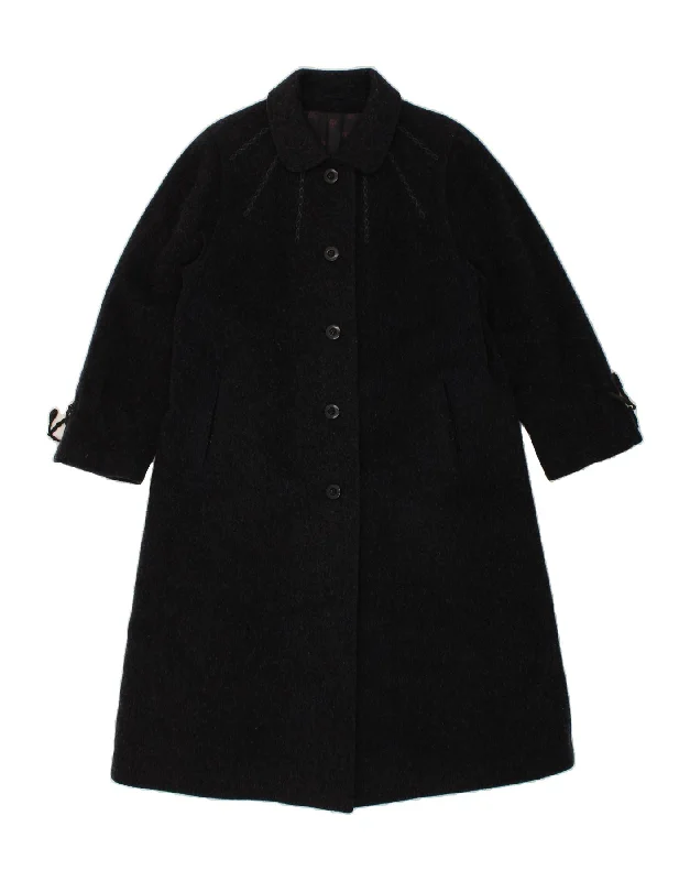 Weekend Bargains Await You VINTAGE Womens Overcoat UK 14 Medium Black