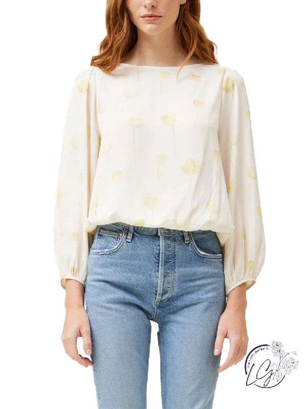 Weekend Bargains Await You Sunshine Serenade Boatneck Blouse