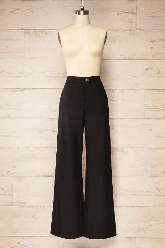 Weekend Bargains to Savor Kabaka | Black Wide-Leg Pants