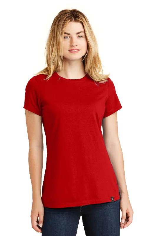 New Deals New Era Womens Heritage Short Sleeve Crewneck T-Shirt - Scarlet Red - Closeout
