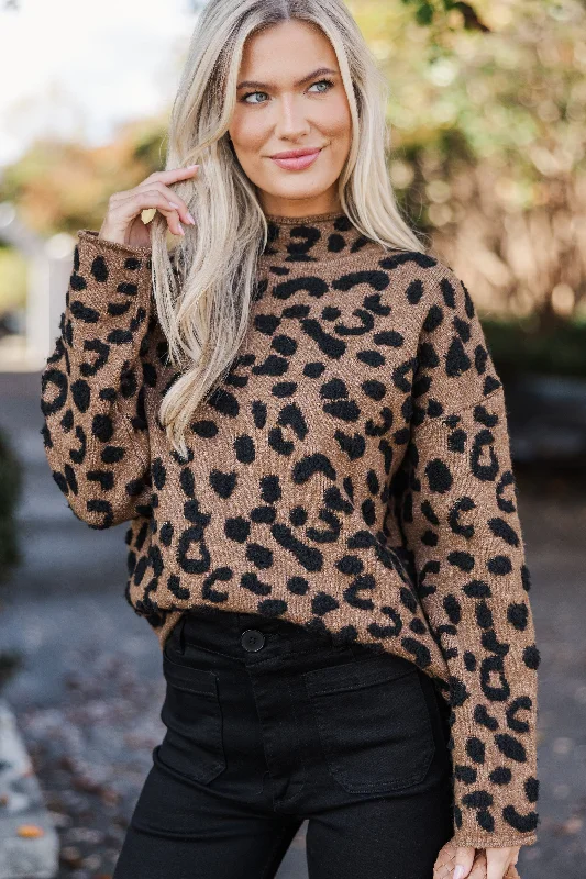 Weekend Deals That Amaze Work With You Brown Leopard Sweater