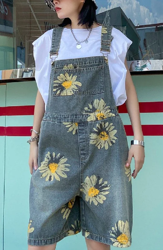 One-DAY Sale Denim Back Pants Summer Thin Print Straight Tube Shorts