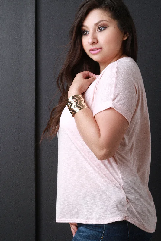 Half Price Key Hole Cross Strap Dolman Top