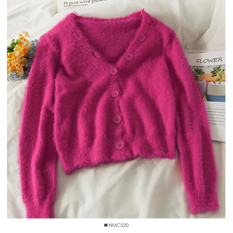 Weekend Wonders Await! Sweater women's solid color versatile Plush low neck  1803