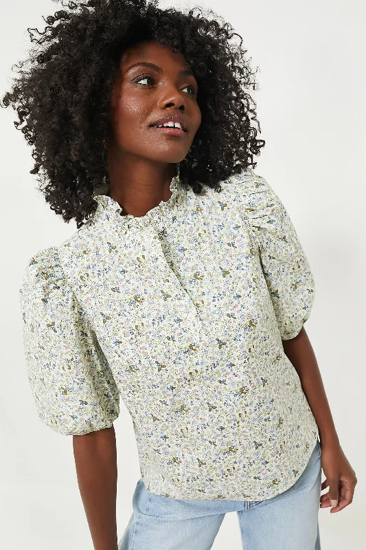 Special Promotion Cream Floral Florence Blouse