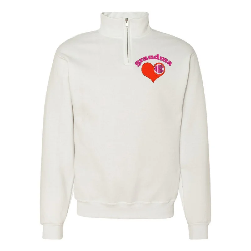 Amazing Value Monogrammed Grandma Quarter Zip Sweatshirt