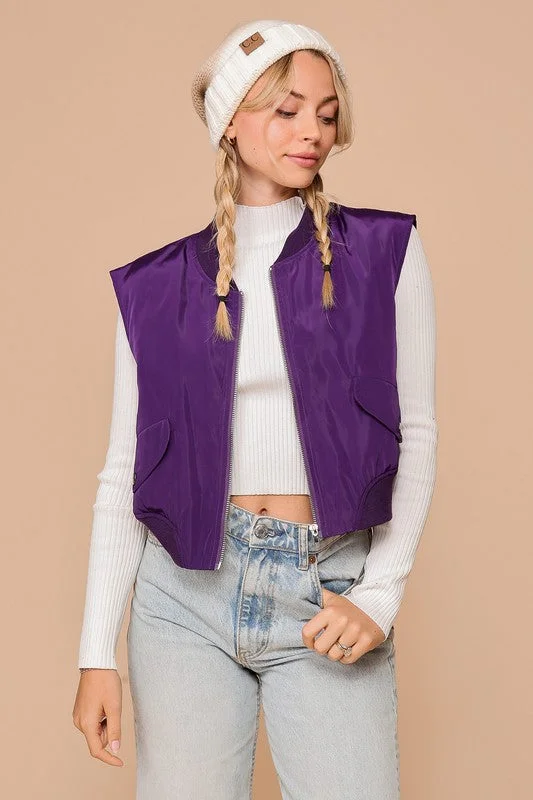 Weekend Savings Bonanza Tchoup Vest in Purple