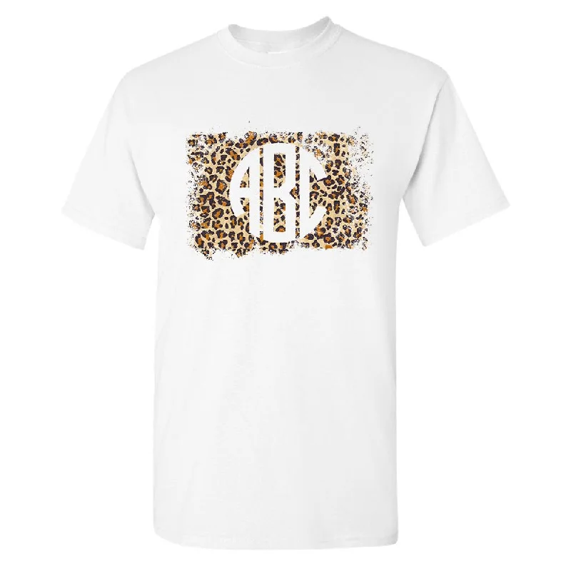 Weekend-Only Price Drops Monogrammed 'Distressed Leopard' Basic T-Shirt