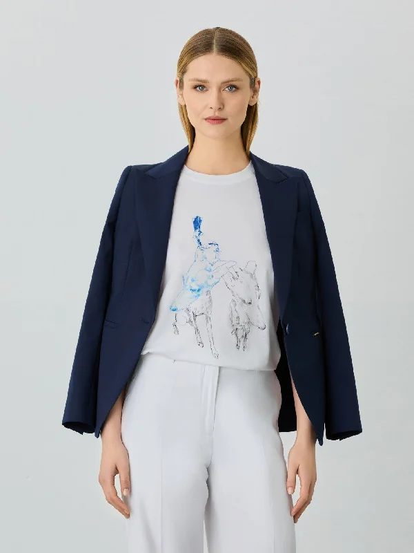 Quick Sale Regular Fit T-shirt In Organic Cotton With Gemini Sign